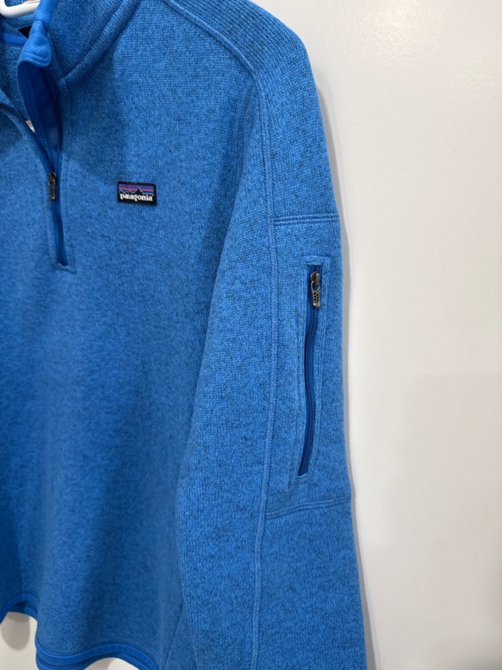 Patagonia 1/4 Zip Blue Fleece Pullover Sweatshirt Women’s Size M Long Sleeve - Picture 3 of 9